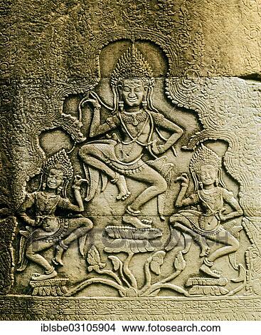 "Bayon temple, apsaras on the wall relief, southern facade, Angkor Thom, Siem Reap Province, Cambodia, Asia" View Large Photo Image Picture - "Bayon temple, apsaras on the wall relief, southern facade, Angkor Thom, Siem Reap Province, Cambodia, Asia". Fotosearch