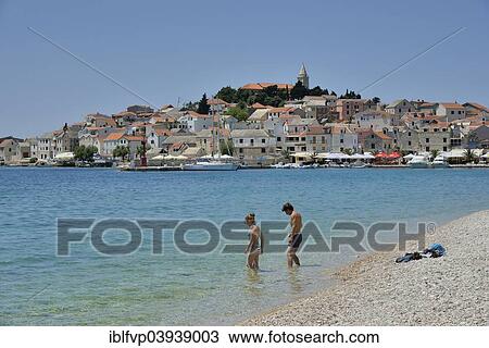 "Beach, Adriatic Sea, Primosten, Sibenik-Knin County, Dalmatia, Croatia, Europe" View Large Photo Image Stock Image - "Beach, Adriatic Sea, Primosten, Sibenik-Knin County, Dalmatia, Croatia, Europe". Fotosearch