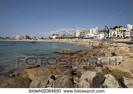 "Beach and coast, Blanes, La Selva, Costa Brava, Catalonia, Spain, Europe, PublicGround, Europe" View Large Photo Image Stock Image - "Beach and coast, Blanes, La Selva, Costa Brava, Catalonia, Spain, Europe, PublicGround, Europe". Fotosearch