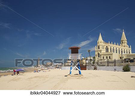 "Beach and the Monastery of Nuestra Senora de Regla in Chipiona, Costa de la Luz, Andalusia, Spain, Europe" View Large Photo Image Stock Photo - "Beach and the Monastery of Nuestra Senora de Regla in Chipiona, Costa de la Luz, Andalusia, Spain, Europe". Fotosearch