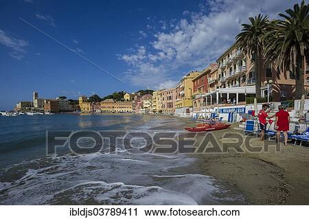 "Beach Baia di Silenzio, Sestri Levante, Riviera di Levante, Genoa Province, Liguria, Italy, Europe" View Large Photo Image Stock Image - "Beach Baia di Silenzio, Sestri Levante, Riviera di Levante, Genoa Province, Liguria, Italy, Europe". Fotosearch