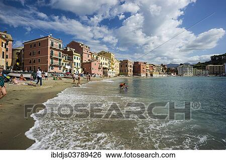 "Beach Baia di Silenzio, Sestri Levante, Riviera di Levante, Genoa Province, Liguria, Italy, Europe" View Large Photo Image Stock Photograph - "Beach Baia di Silenzio, Sestri Levante, Riviera di Levante, Genoa Province, Liguria, Italy, Europe". Fotosearch