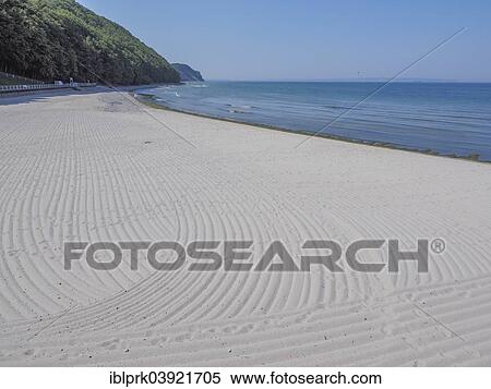Stock Photography - "Beach, Baltic seaside resort of Sellin, Rugen, Mecklenburg-Western Pomerania, Germany, Europe". Fotosearch