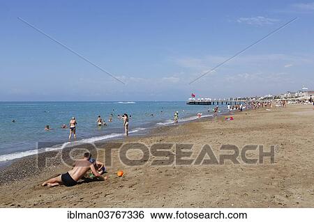 "Beach, Belek, Turkish Riviera, Antalya Province, Mediterranean area, Turkey, Asia" View Large Photo Image Stock Photograph - "Beach, Belek, Turkish Riviera, Antalya Province, Mediterranean area, Turkey, Asia". Fotosearch