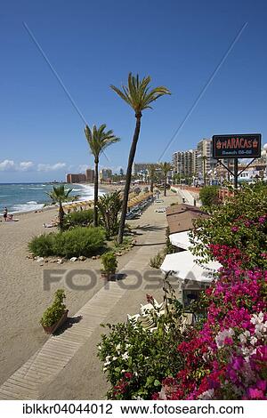 Stock Image - "Beach, Benalmadena Costa, Costa del Sol, Andalusia, Spain, Europe". Fotosearch