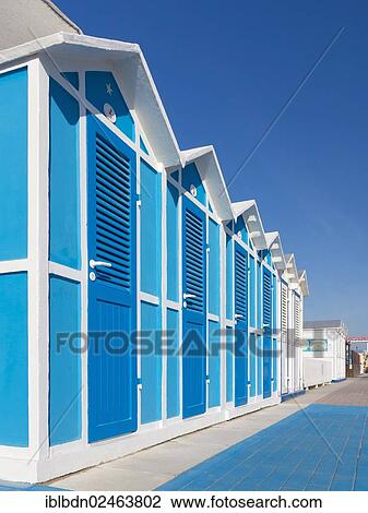 "Beach cabins, Riccione, Italy, Europe" View Large Photo Image Stock Image - "Beach cabins, Riccione, Italy, Europe". Fotosearch
