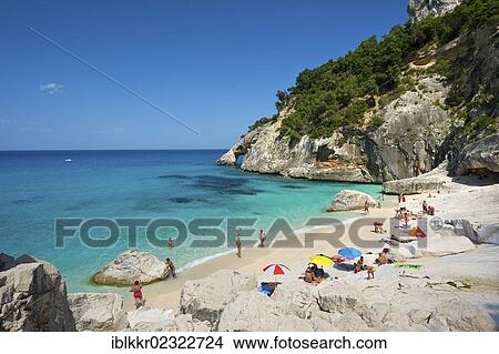 Picture - "Beach, Cala Goloritze, Golfo di Orosei, Parco Nazionale del Gennargentu e Golfo di Goloritze, Sardinia, Italy, Europe". Fotosearch