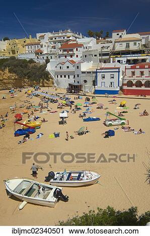 Stock Image - "Beach, Carvoeiro, Lagoa, Algarve, Portugal, Europe". Fotosearch
