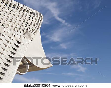 "Beach chair, blue sky, Norddeich, Norden, East Frisia, Lower Saxony, Germany, Europe" View Large Photo Image Picture - "Beach chair, blue sky, Norddeich, Norden, East Frisia, Lower Saxony, Germany, Europe". Fotosearch