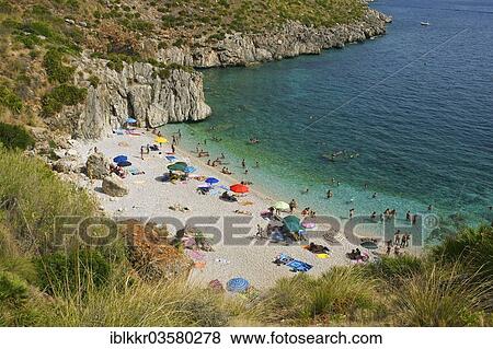 Stock Photo - "Beach cove, Naturreservat Zingaro, San Vito lo Capo, Province of Trapani, Sicily, Italy, Europe". Fotosearch