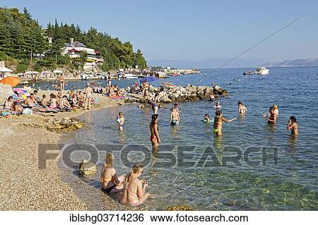 "Beach, Dramalj, Crikvenica, Kvarner Gulf, Croatia, Europe" View Large Photo Image Stock Photograph - "Beach, Dramalj, Crikvenica, Kvarner Gulf, Croatia, Europe". Fotosearch