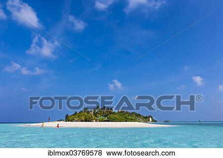 Stock Photo - "Beach, Emboodhoo Island, South Male Atoll, Maldives, Asia". Fotosearch
