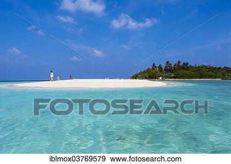 Stock Photo - "Beach, Emboodhoo Island, South Male Atoll, Maldives, Asia". Fotosearch