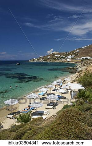 "Beach in Agios Ioannis, Mykonos, Cyclades, Greece, Europe" View Large Photo Image Stock Image - "Beach in Agios Ioannis, Mykonos, Cyclades, Greece, Europe". Fotosearch