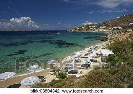 "Beach in Agios Ioannis, Mykonos, Cyclades, Greece, Europe" View Large Photo Image Stock Image - "Beach in Agios Ioannis, Mykonos, Cyclades, Greece, Europe". Fotosearch