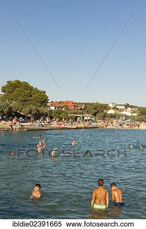 "Beach in Pakostane, Dalmatia, Croatia, Southern Europe, Europe" View Large Photo Image Stock Photography - "Beach in Pakostane, Dalmatia, Croatia, Southern Europe, Europe". Fotosearch