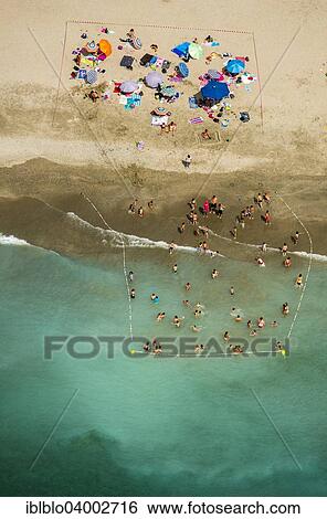 Stock Photograph - "Beach life on the Mediterranean coast, Frontignan, Languedoc-Roussillon, France, Europe". Fotosearch