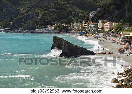 "Beach, Monterosso al Mare, Cinque Terre, La Spezia Province, Liguria, Italy, Europe" View Large Photo Image Stock Image - "Beach, Monterosso al Mare, Cinque Terre, La Spezia Province, Liguria, Italy, Europe". Fotosearch