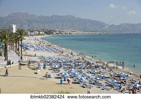Picture - "Beach of Albir, looking towards Altea, Costa Blanca, Spain, Europe". Fotosearch
