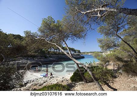 "Beach of Calo des Borgit, Parc Natural de Mondrago, Mallorca, Majorca, Balearic Islands, Spain, Europe" View Large Photo Image Stock Photograph - "Beach of Calo des Borgit, Parc Natural de Mondrago, Mallorca, Majorca, Balearic Islands, Spain, Europe". Fotosearch