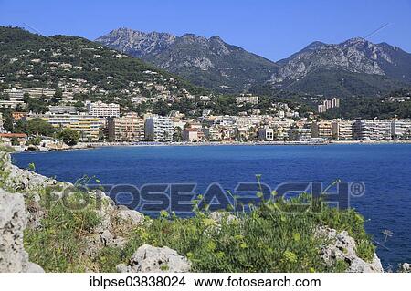 "Beach of Carnoles, in front of the mountains of the Maritime Alps, Roquebrune Cap Martin, Provence Alpes Cote d'Azur, France, Europe" View Large Photo Image Picture - "Beach of Carnoles, in front of the mountains of the Maritime Alps, Roquebrune Cap Martin, Provence Alpes Cote d'Azur, France, Europe". Fotosearch