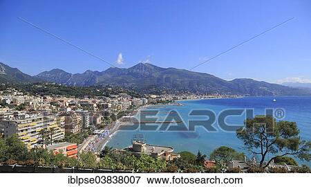 "Beach of Carnoles, looking towards Menton and the ridge of the border to Italy, Roquebrune Cap Martin, Maritime Alps, Provence Alpes Cote d'Azur, France, Europe" View Large Photo Image Stock Photo - "Beach of Carnoles, looking towards Menton and the ridge of the border to Italy, Roquebrune Cap Martin, Maritime Alps, Provence Alpes Cote d'Azur, France, Europe". Fotosearch