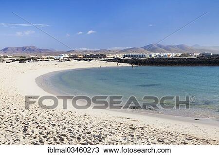 Stock Image - "Beach of El Cotillo, Fuerteventura, Canary Islands, Spain, Europe". Fotosearch