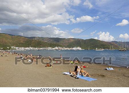 "Beach of Marmaris, Mugla province, Aegean Region, Turkey, Asia" View Large Photo Image Picture - "Beach of Marmaris, Mugla province, Aegean Region, Turkey, Asia". Fotosearch