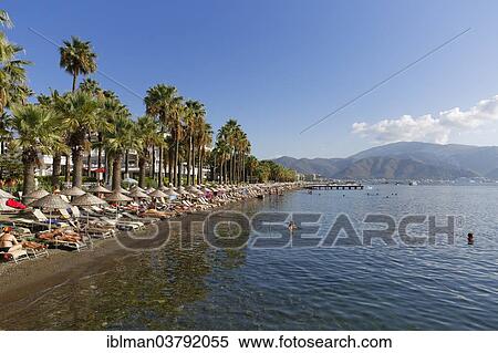 "Beach of Marmaris, Mugla province, Aegean Region, Turkey, Asia" View Large Photo Image Stock Photography - "Beach of Marmaris, Mugla province, Aegean Region, Turkey, Asia". Fotosearch
