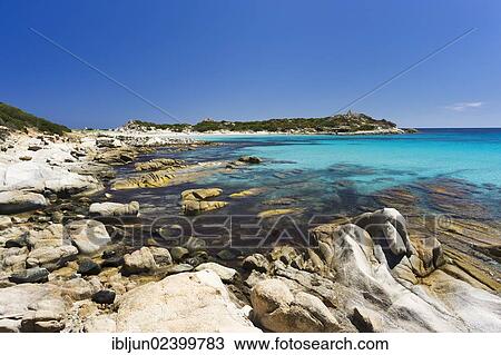 Stock Image - "Beach of Punta Molentis, Villasimius, Sarrabus, Cagliari province, Sardinia, Italy, Europe". Fotosearch