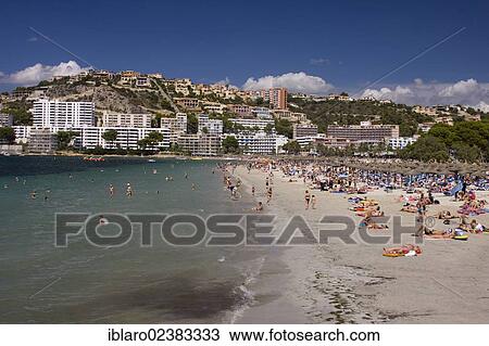 "Beach of Santa Ponsa, Majorca, Spain, Europe" View Large Photo Image Stock Image - "Beach of Santa Ponsa, Majorca, Spain, Europe". Fotosearch