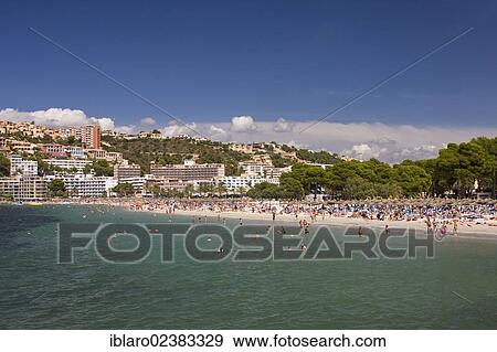 "Beach of Santa Ponsa, Majorca, Spain, Europe" View Large Photo Image Stock Photo - "Beach of Santa Ponsa, Majorca, Spain, Europe". Fotosearch