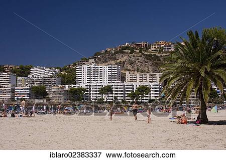 Stock Photo - "Beach of Santa Ponsa, Majorca, Spain, Europe". Fotosearch