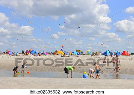 "Beach of St. Peter-Ording, Kite Festival 2012, Schleswig-Holstein, Germany, Europe" View Large Photo Image Stock Image - "Beach of St. Peter-Ording, Kite Festival 2012, Schleswig-Holstein, Germany, Europe". Fotosearch