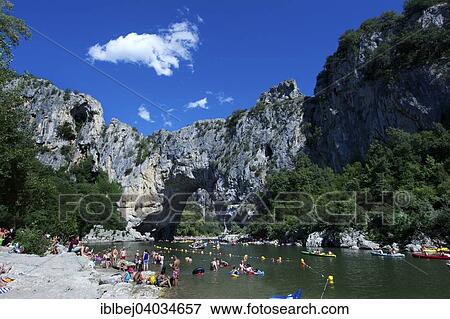 "Beach on the Ardeche river, near Vallon Pont d'Arc, Ardeche, Rhone-Alpes, France, Europe" View Large Photo Image Stock Photo - "Beach on the Ardeche river, near Vallon Pont d'Arc, Ardeche, Rhone-Alpes, France, Europe". Fotosearch