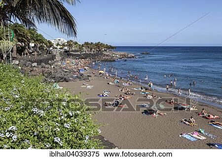 "Beach Playa Blanca, Puerto del Carmen, Lanzarote, Canary Islands, Spain, Europe" View Large Photo Image Stock Photography - "Beach Playa Blanca, Puerto del Carmen, Lanzarote, Canary Islands, Spain, Europe". Fotosearch
