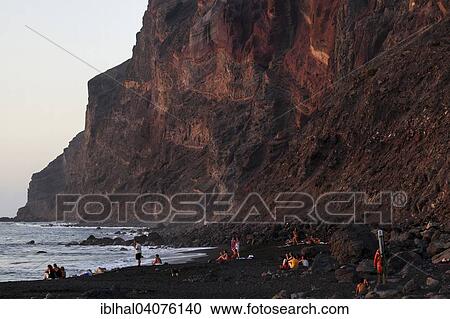 "Beach, Playa del Ingles, evening light, La Playa Calera, Valle Gran Rey, La Gomera, Canary Islands, Spain, Europe" View Large Photo Image Stock Image - "Beach, Playa del Ingles, evening light, La Playa Calera, Valle Gran Rey, La Gomera, Canary Islands, Spain, Europe". Fotosearch