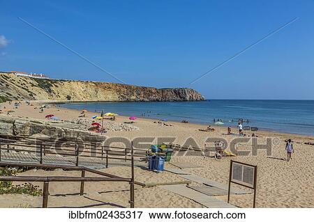 Beach Praia Da Mareta Sagres Algarve Portugal Europe Stock Photo Iblbfm Fotosearch