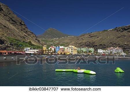 Stock Photo - "Beach, Puerto de Tazacorte, La Palma, Canary Islands, Spain, Europe". Fotosearch