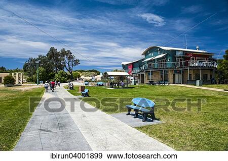 "Beach restaurant, Lakes Entrance, Victoria, Australia, Oceania" View Large Photo Image Stock Photo - "Beach restaurant, Lakes Entrance, Victoria, Australia, Oceania". Fotosearch