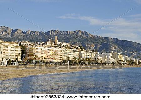 "Beach, townscape in the morning light, Altea, Costa Blanca, Province of Alicante, Spain, Europe" View Large Photo Image Picture - "Beach, townscape in the morning light, Altea, Costa Blanca, Province of Alicante, Spain, Europe". Fotosearch