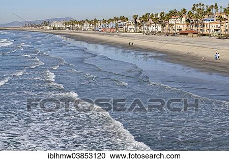 "Beach with holiday homes, view from the historic Oceanside Pier, Oceanside, San Diego County, California, United States, North America" View Large Photo Image Stock Image - "Beach with holiday homes, view from the historic Oceanside Pier, Oceanside, San Diego County, California, United States, North America". Fotosearch
