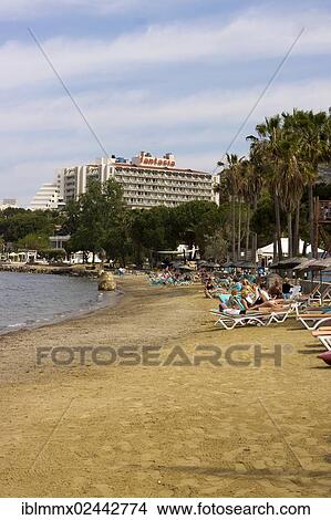 Picture - "Beach with hotels, Sogucak, Mersin Province, Turkey, Asia". Fotosearch