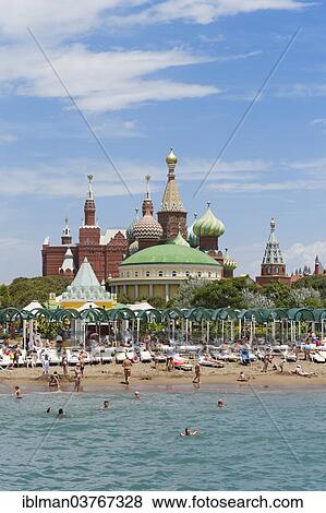 "Beach with Kremlin Palace Hotel and a Kremlin replica, Kundu, Aksu, Turkish Riviera, Antalya Province, Mediterranean area, Turkey, Asia" View Large Photo Image Stock Photo - "Beach with Kremlin Palace Hotel and a Kremlin replica, Kundu, Aksu, Turkish Riviera, Antalya Province, Mediterranean area, Turkey, Asia". Fotosearch