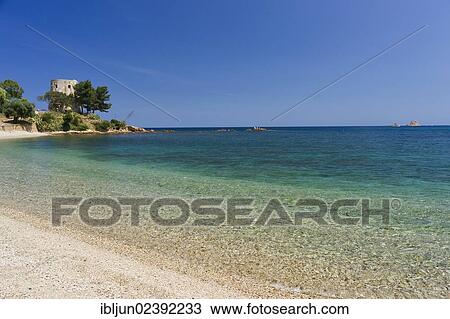 "Beach with the Saracen tower of Santa Maria Navarese, Baunei, Ogliastra province, Sardinia, Italy, Europe" View Large Photo Image Stock Image - "Beach with the Saracen tower of Santa Maria Navarese, Baunei, Ogliastra province, Sardinia, Italy, Europe". Fotosearch