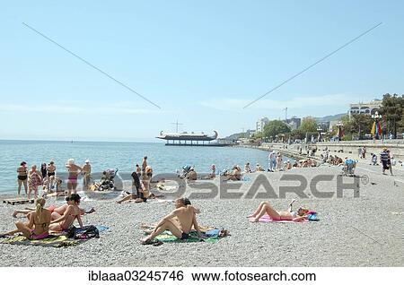 "Beach, Yalta, Crimea, Ukraine, Europe" View Large Photo Image Stock Photograph - "Beach, Yalta, Crimea, Ukraine, Europe". Fotosearch