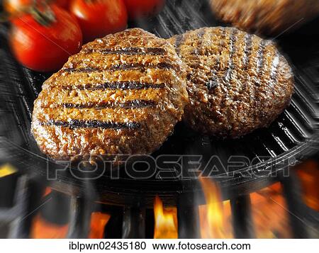 Beef burgers being cooked on BBQ View Large Photo Image Stock Image - Beef burgers being cooked on BBQ. Fotosearch