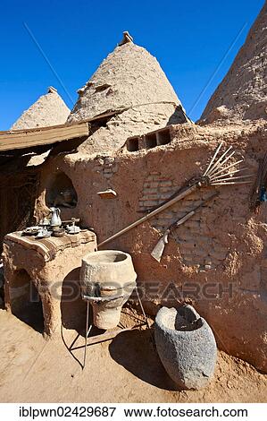 Stock Photo - "Beehive adobe buildings of Harran, south west Anatolia, Turkey, Asia". Fotosearch