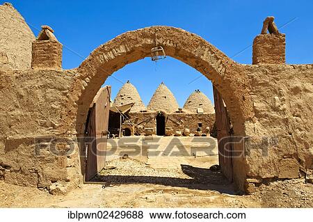Stock Photo - "Beehive adobe buildings of Harran, south west Anatolia, Turkey, Asia". Fotosearch