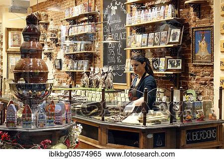 Stock Photography - "Belgian chocolate shop, Brussels, Brussels Region, Belgium, Europe". Fotosearch